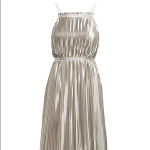Banana Republic Silver Pleated Dress - like new